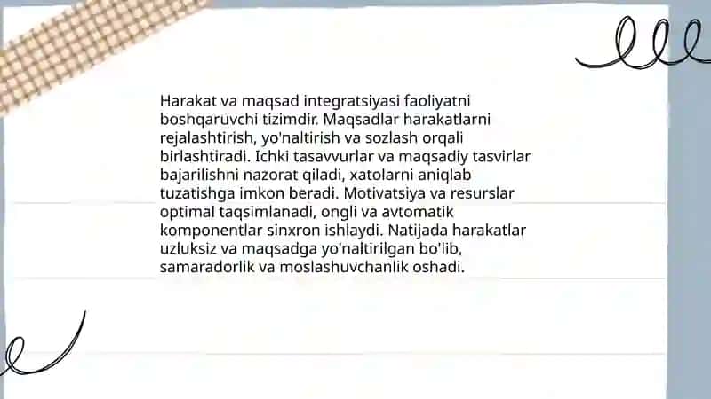 Harakat inson faoliyatining birligi sifatida 3