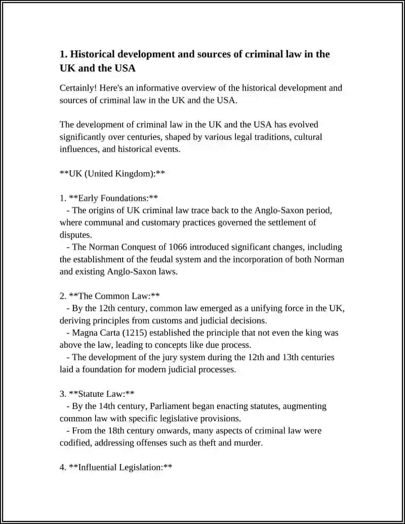 CRIMINAL LAW OF THE UK AND THE USA 3