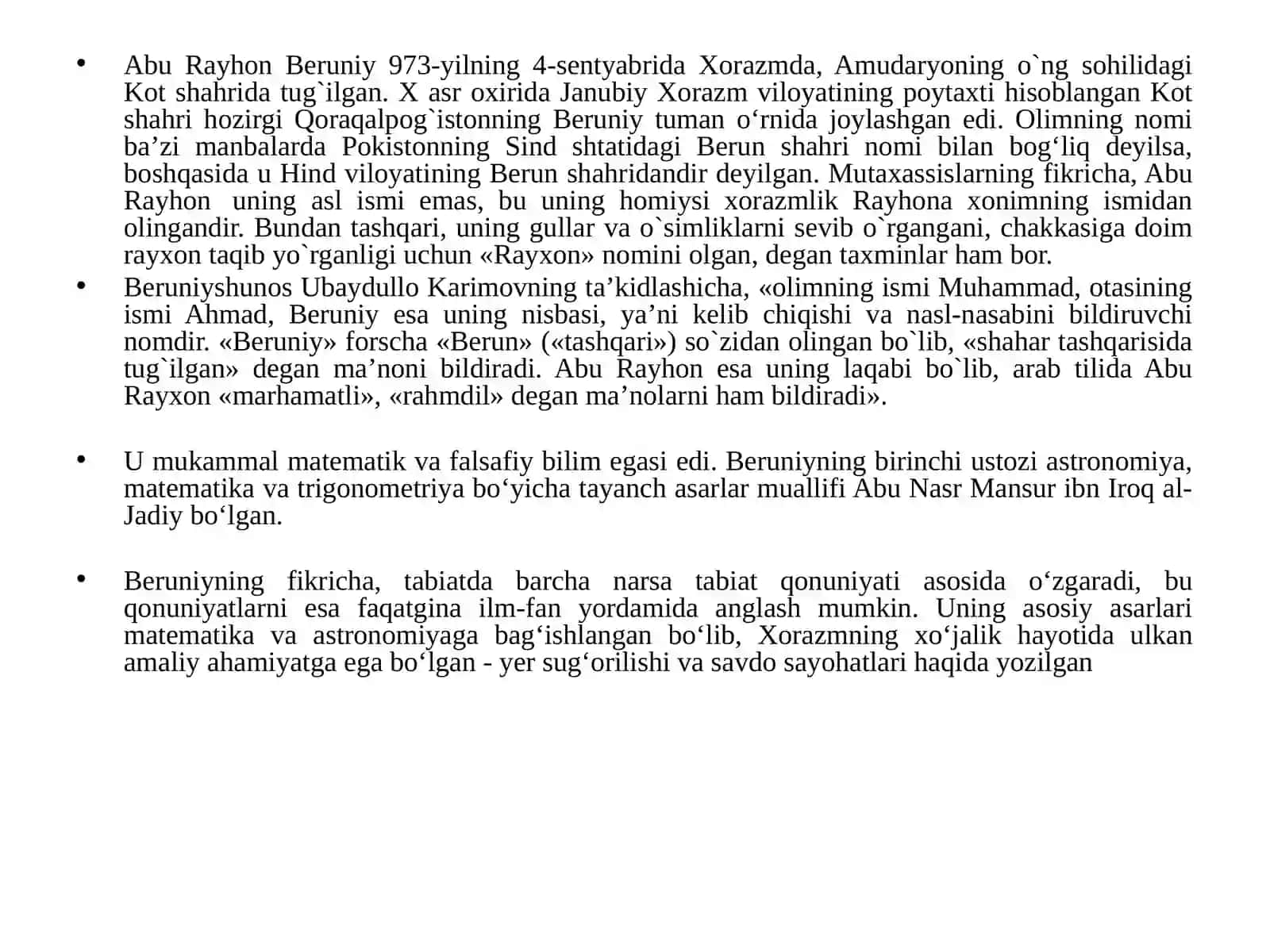 Abu Rayhon Muhammad ibn Ahmad Beruniy 3