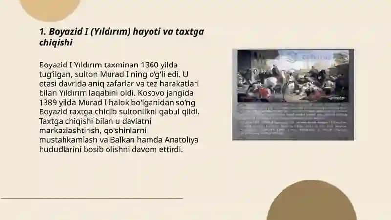 Boyazid I (Yıldırım) hayoti va taxtga chiqishi 3