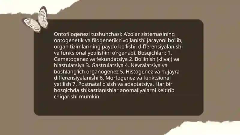 A'zolar sistemasi ontofilogenezi jarayonidagi anomaliyalar 3