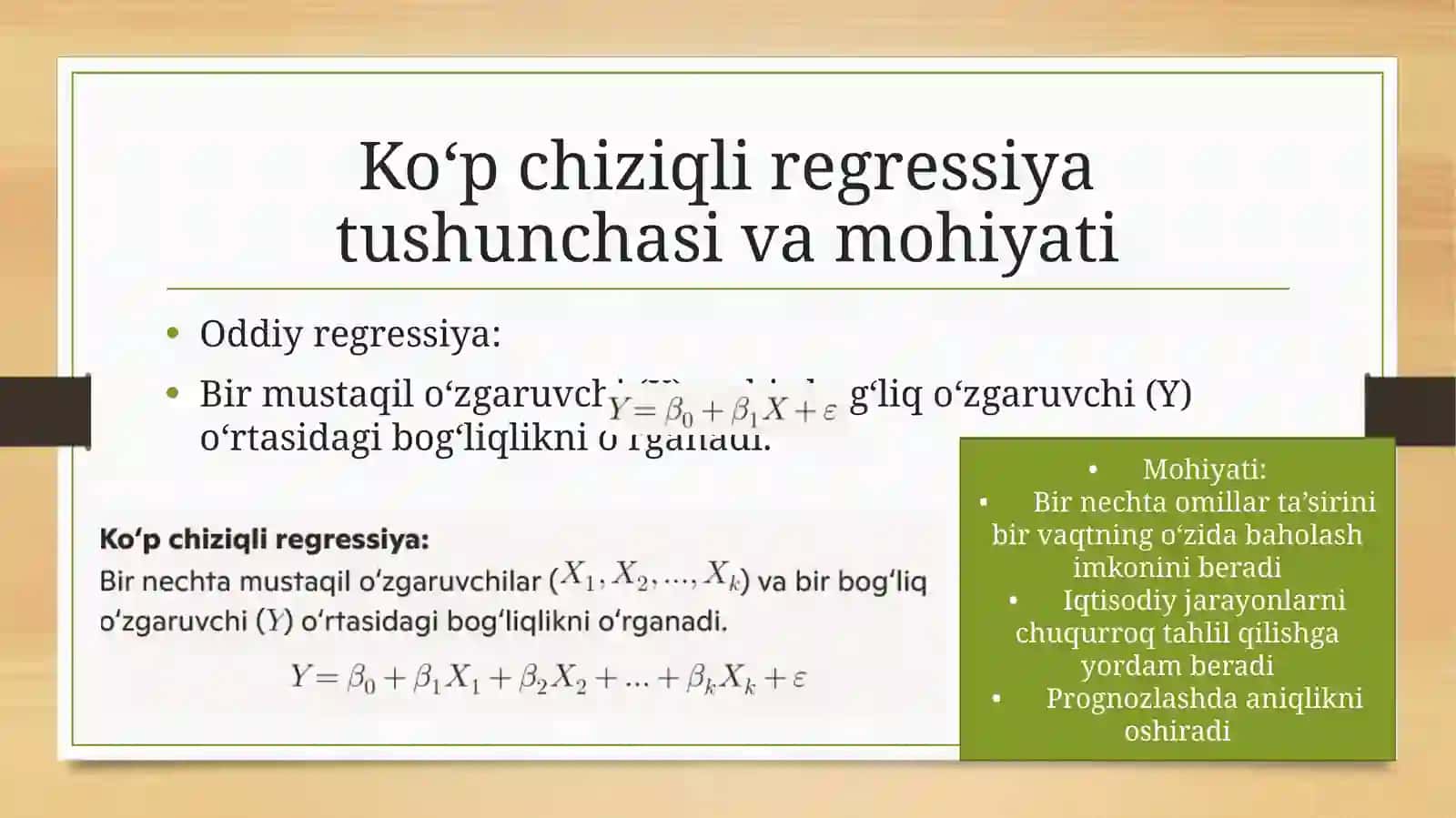 Ko'p chiziqli regressiya 3