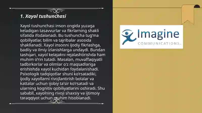 Xayol haqida umumiy tushuncha 3
