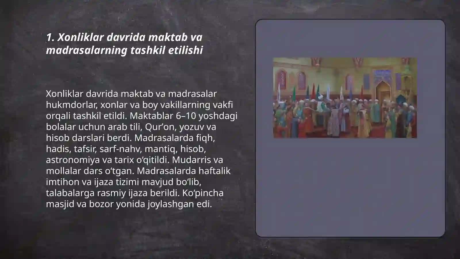 Xonliklar davrida talim-tarbiya va marifiy hayot 3