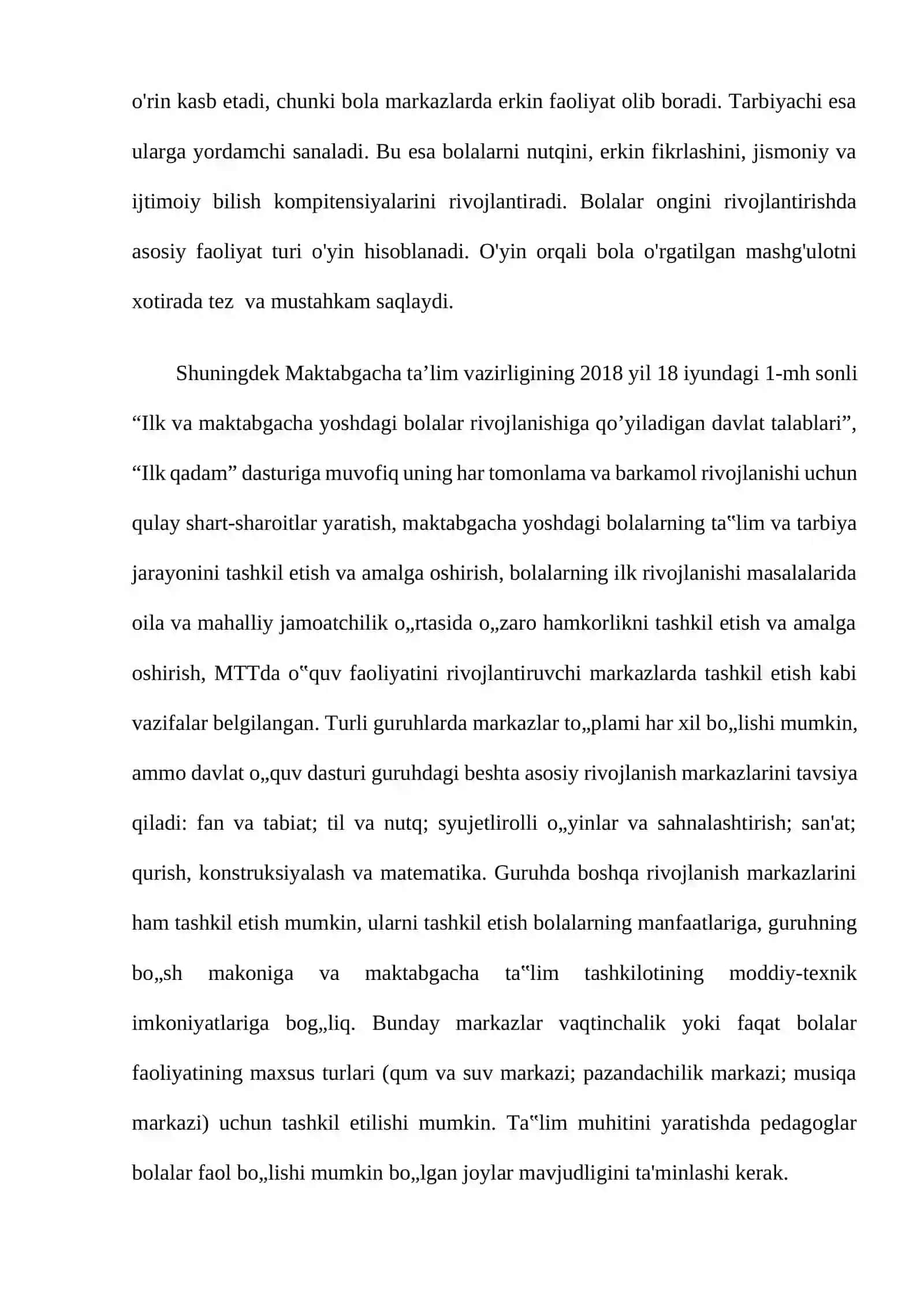 Rivojlanish markazlari va taʼlimiy faoliyat 3