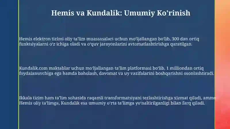 Hemis elektron tizimi va Kundalik.com 3