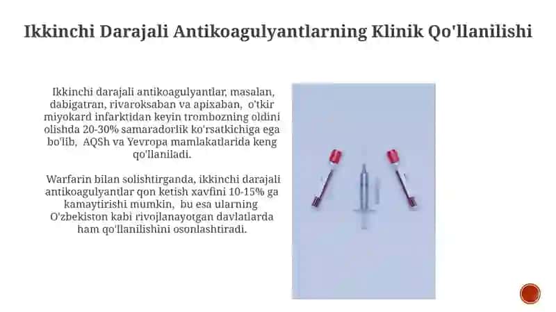 Ikkinchi darajali Antikoagulyantlar 3