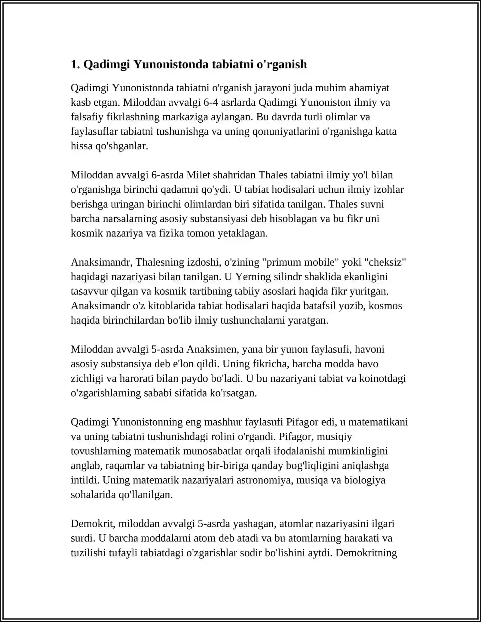TABIATNI O‘RGANISHGA OID QARASHLAR TARIXI 3