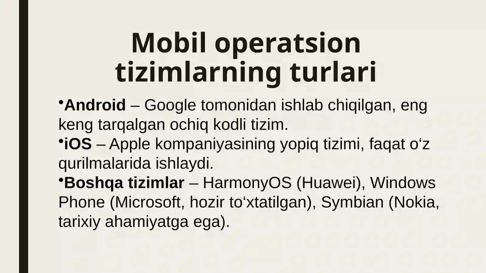 iOS mobil operatsion tizimi 3