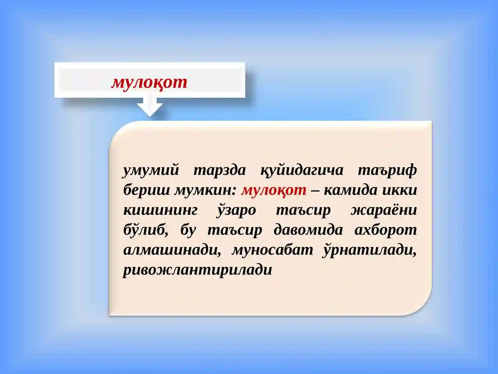 МУЛОҚОТ 3