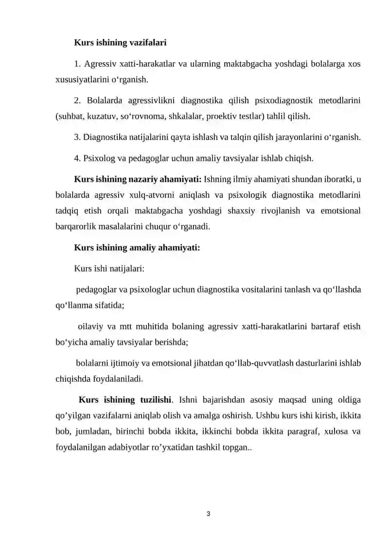 BOLALARDA AGRESSIVLIK DARAJASINI ANIQLASH USULLARI 3