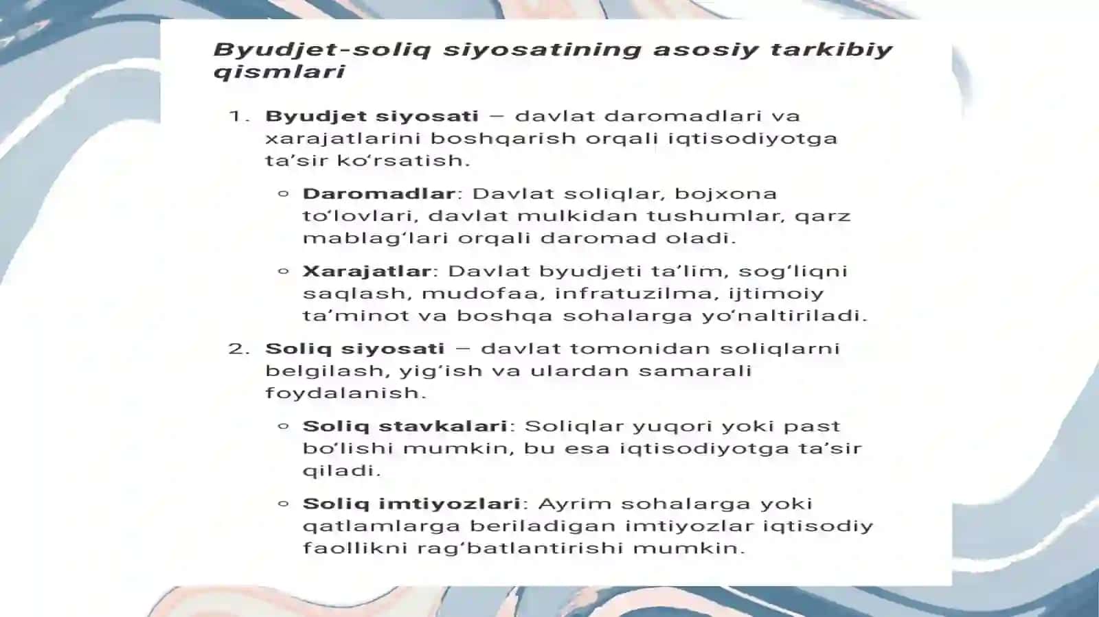 Byudjet-soliq siyosati 3
