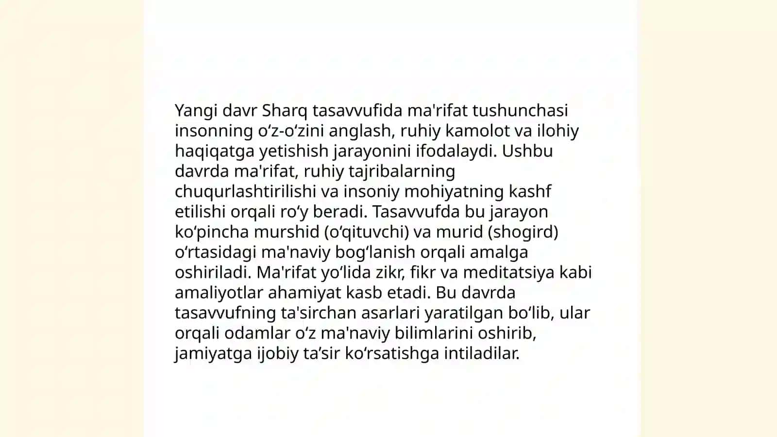 Yangi davr Sharq tasavvufi 3