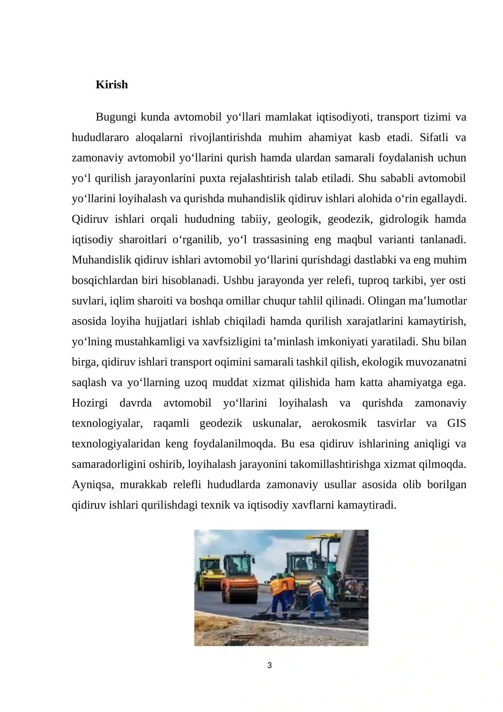 Avtomobil yo‘llarini muhandisligida qidiruv ishlari tarkibi va turlari 3