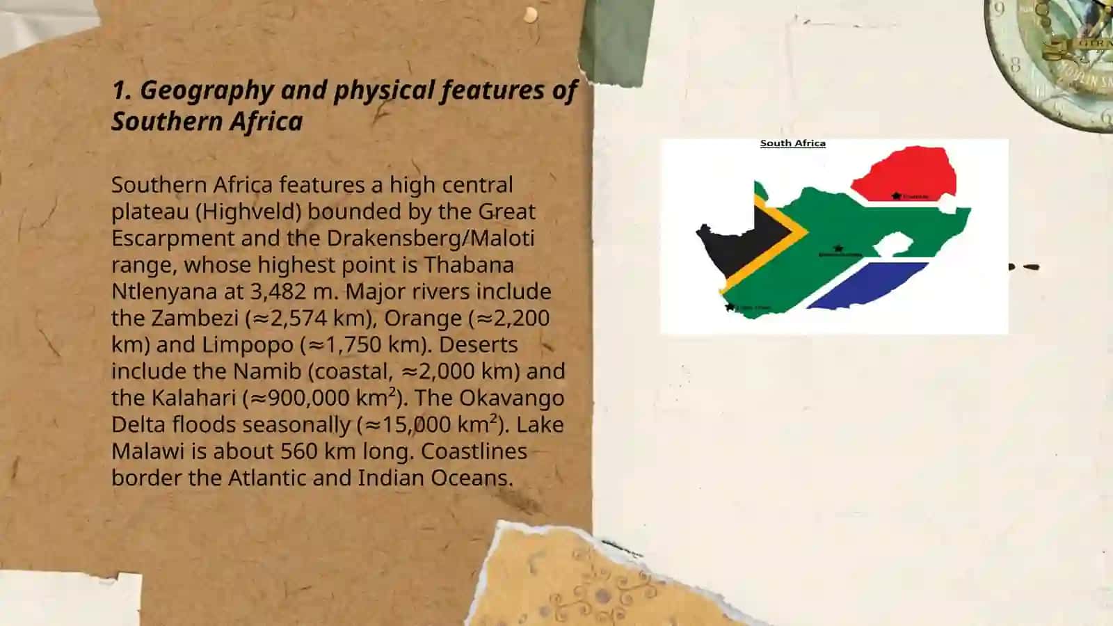 Geography and physical features of Southern Africa 3