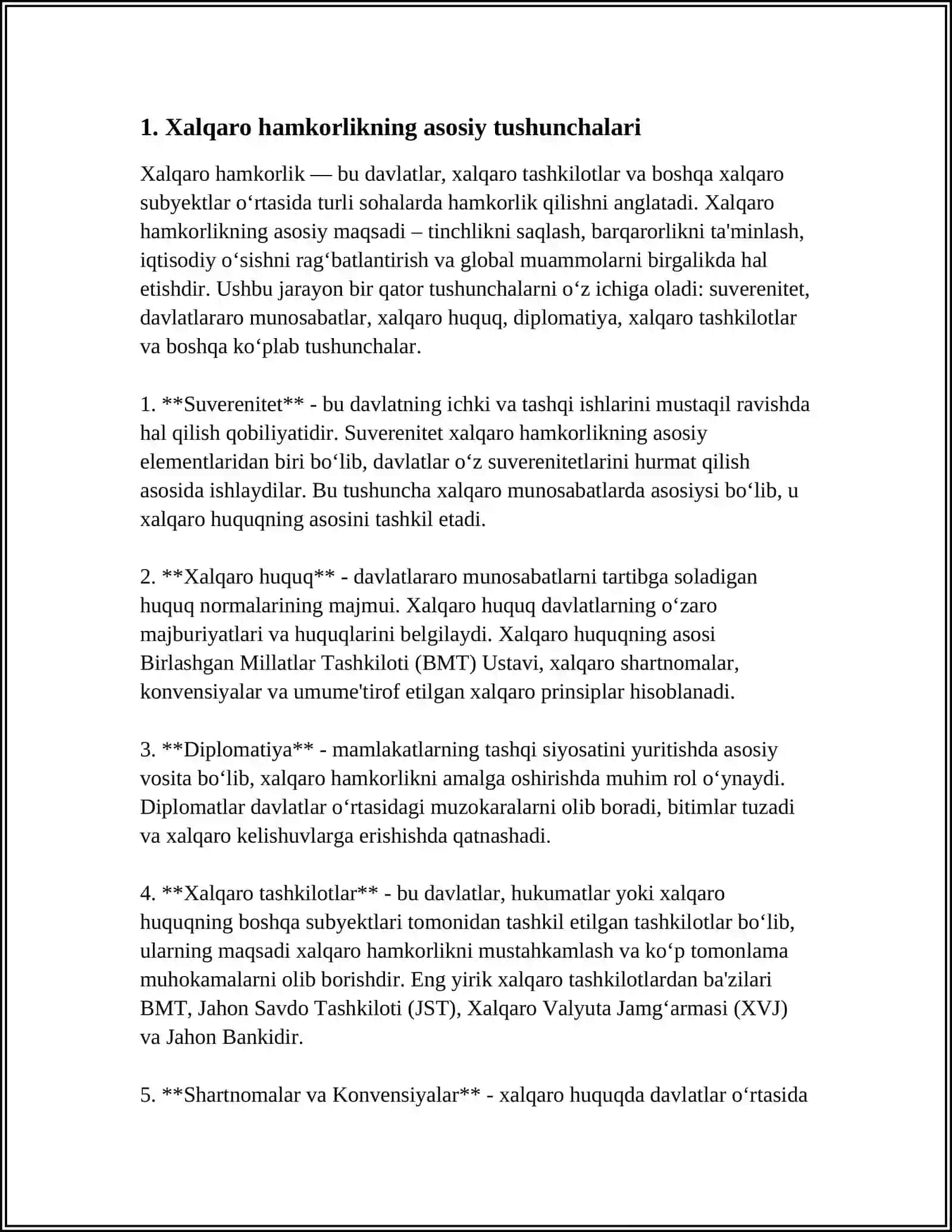 XALQARO BIRLIKLAR TIZIMI 3