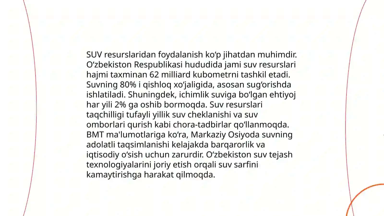 Suv resurslaridan foydalanish 3