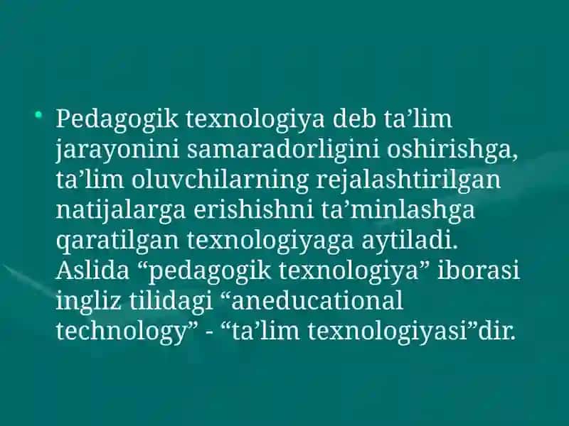 Shaxsga yo'naltirilgan ta'lim texnologiyasi 3