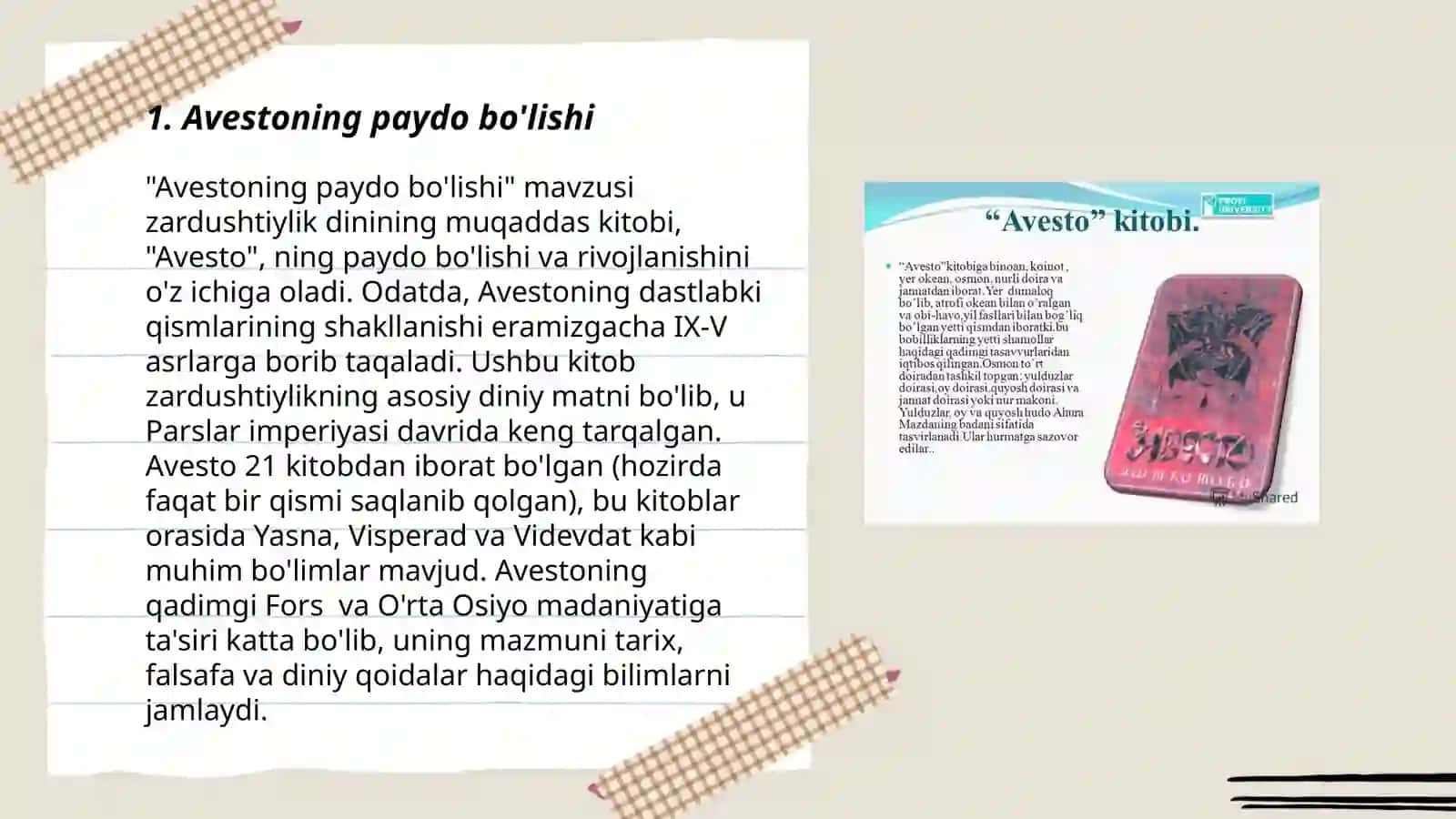 Avesto turkumiga kirga kitoblar 3