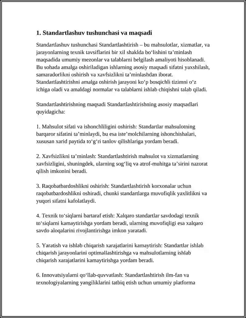 STANDARTLARNI ISHLAB CHIQISH TARTIBI 3