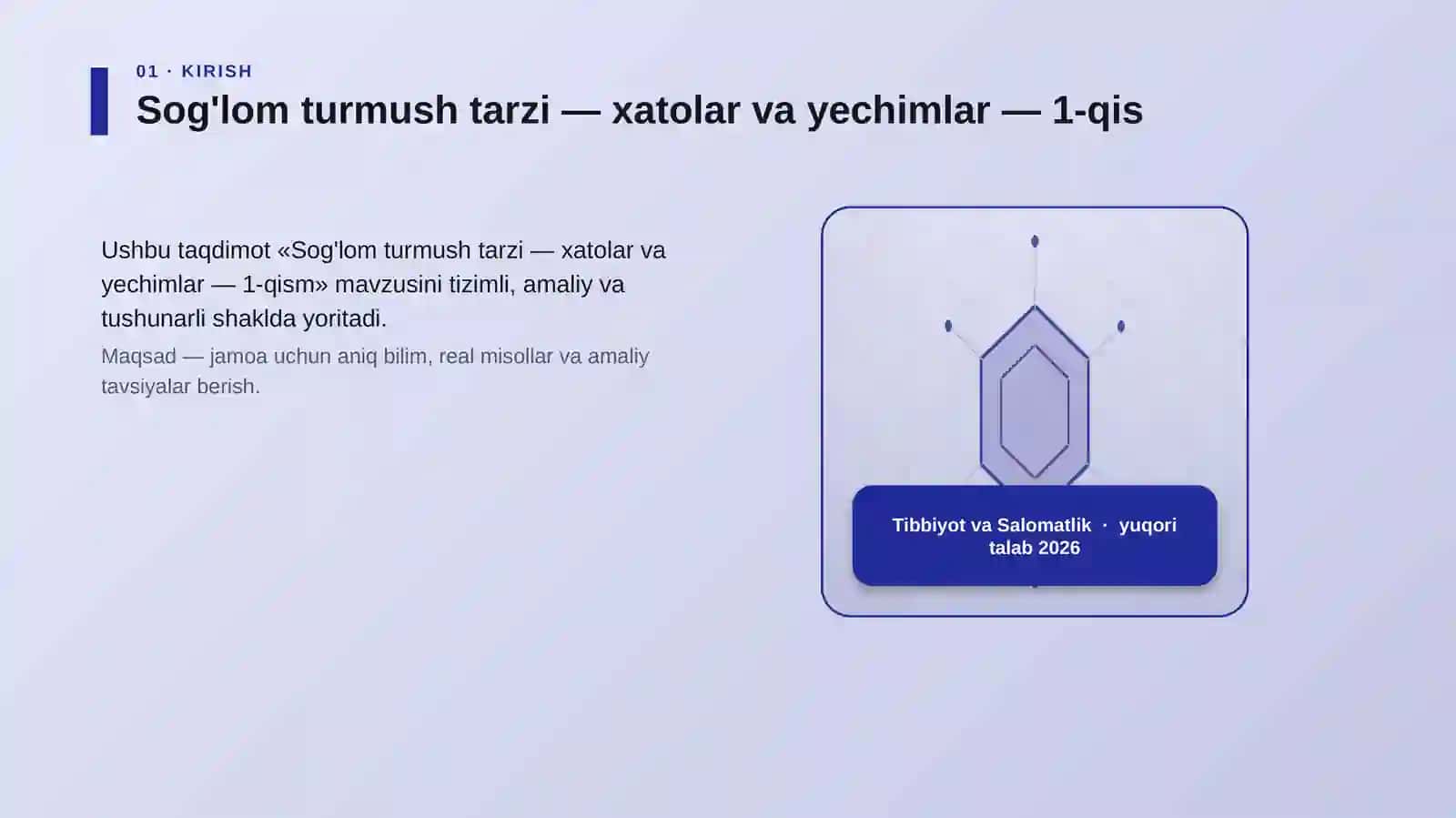 Sog'lom turmush tarzi — xatolar va yechimlar — 1-qism 3