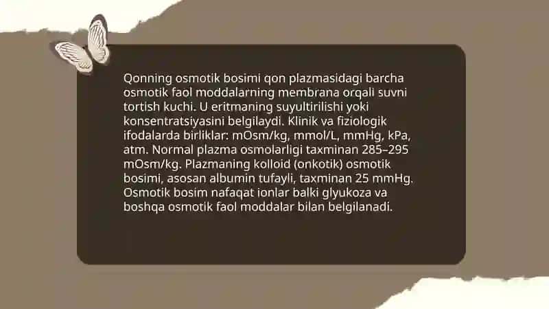 Qonning osmotik bosimlari va pHi 3