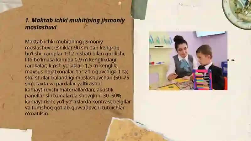 Maktab ichki muhitining jismoniy moslashuvi 3