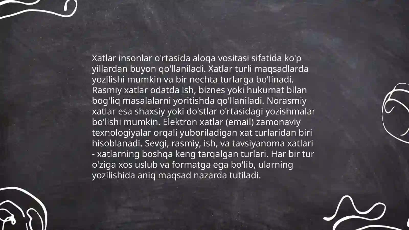 Xatlar,axborot xati va da'vo xatlari 3