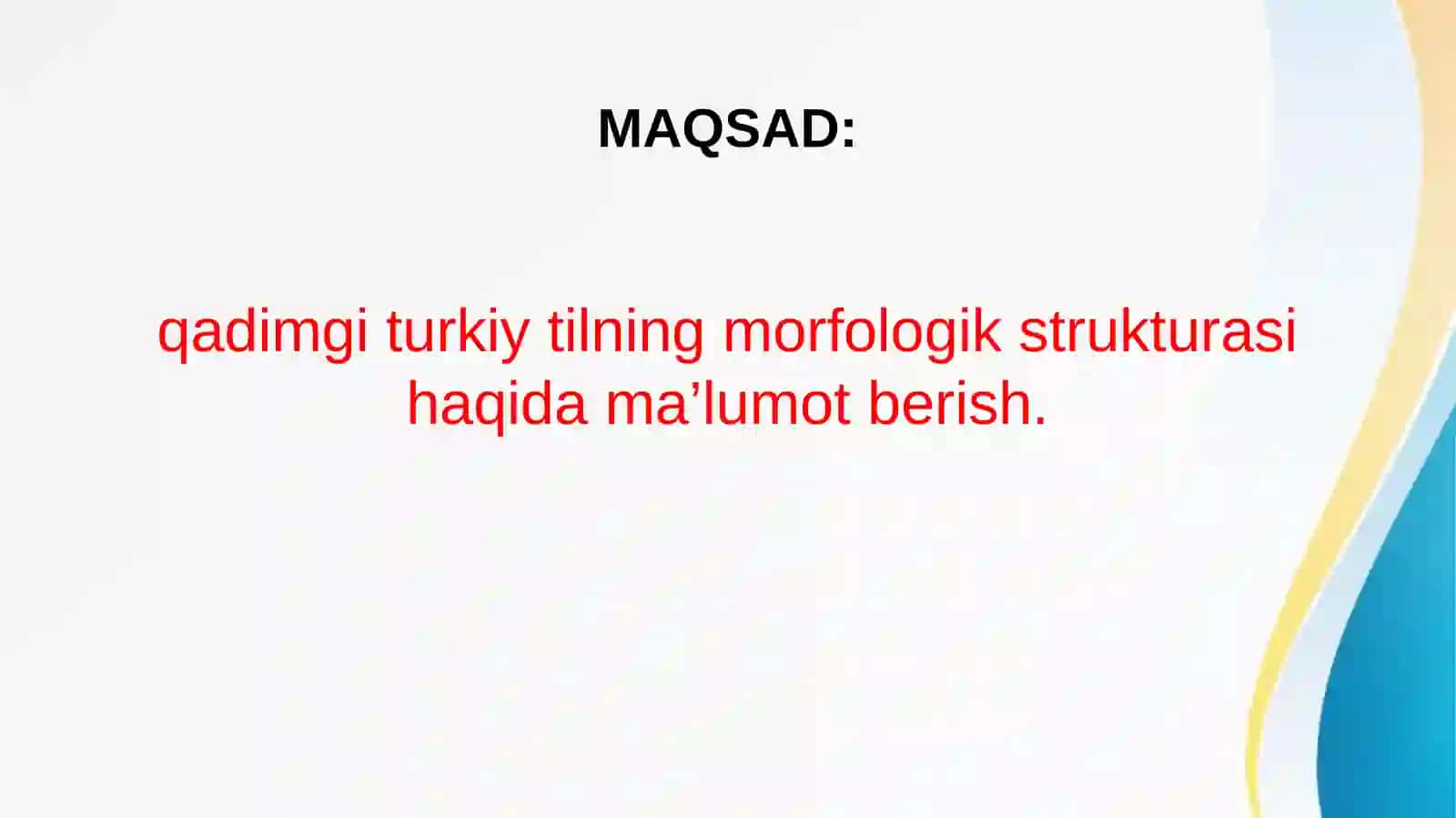 QADIMGI TURKIY TIL MORFOLOGIYASI 3