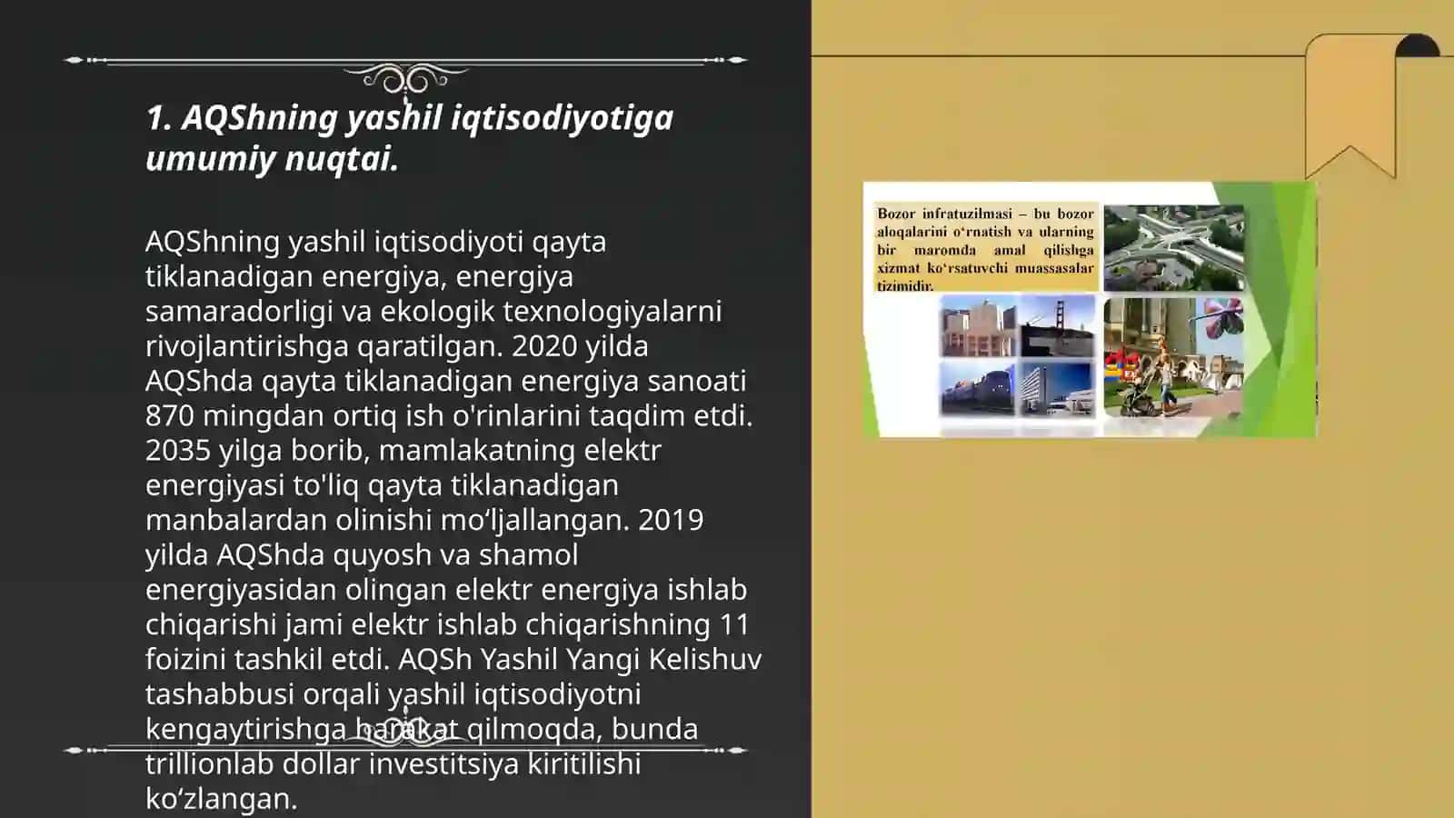 AQSh davlatining yashil iqtisodiyoti boʻyicha ppt 3