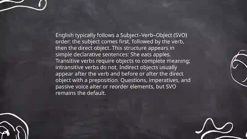 Word order 3