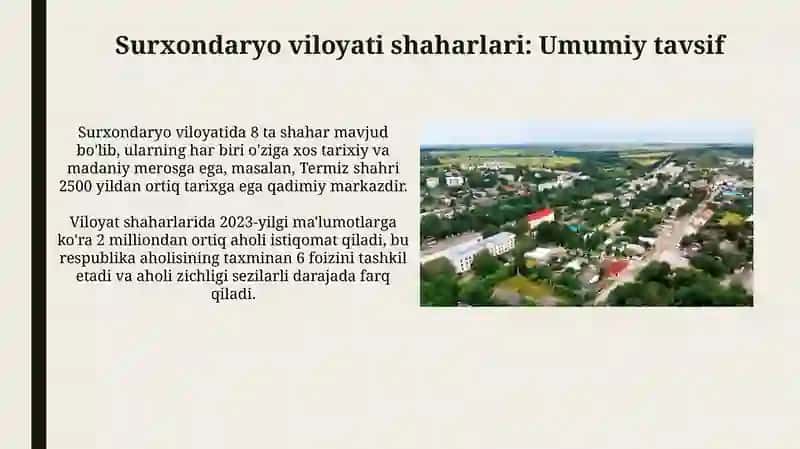 Surxondaryo viloyati shaharlari 3