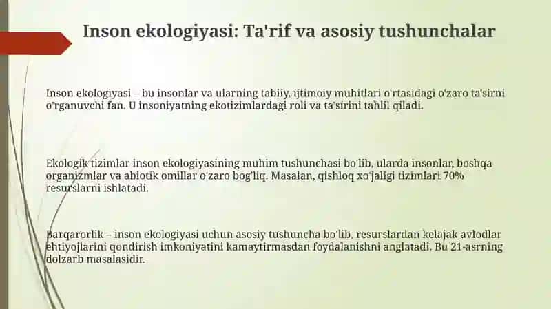 Inson ekologiyasi 3
