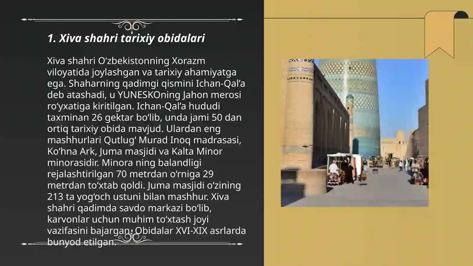 Xorazim turizim resursi 3