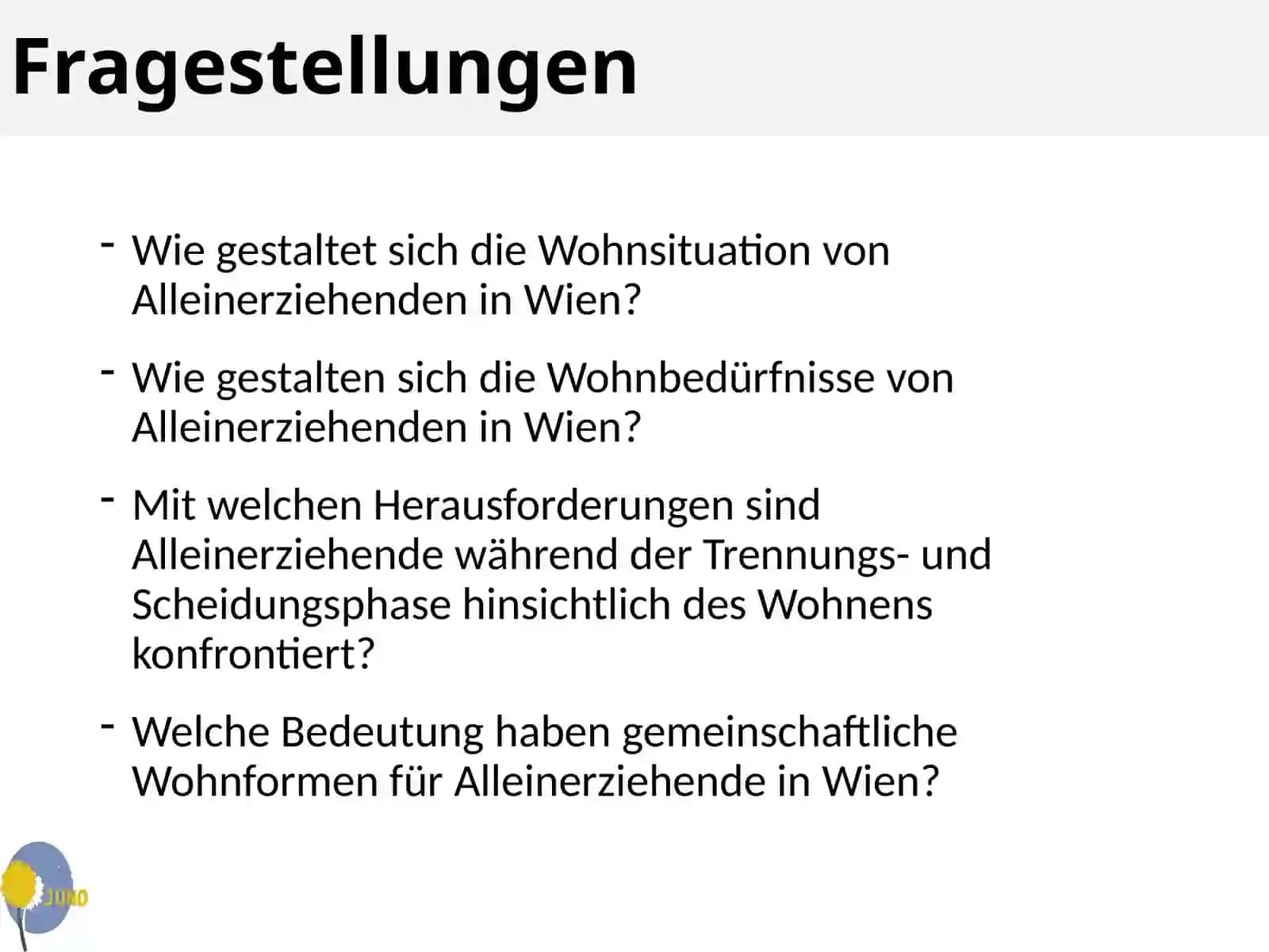 Die Wohnsituation und-bedürfnisse von Alleinerziehenden in Wien 3