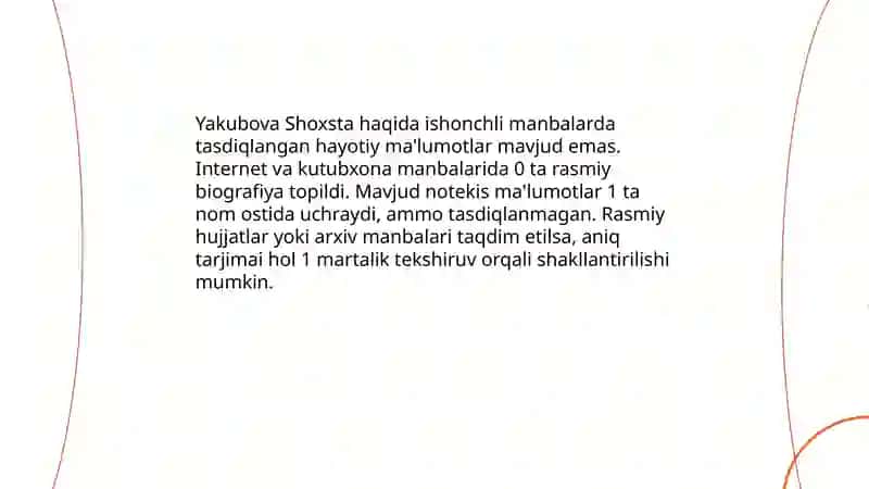 Yakubova Shoxsta: hayoti va tarjimai holi 3