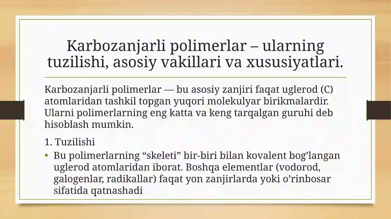 Karbozanjarlivageterozanjarlipolimerning asosiy vakillari 3
