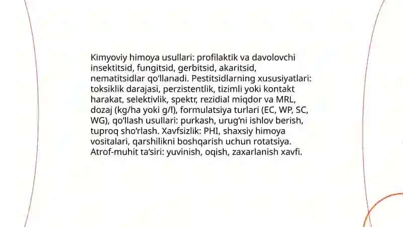 F.F.V. ximoya qilish usullari va vositalari, va xususiyatlari 3