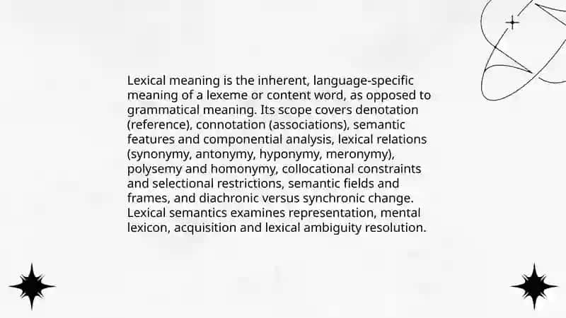 Lexical meaning 3