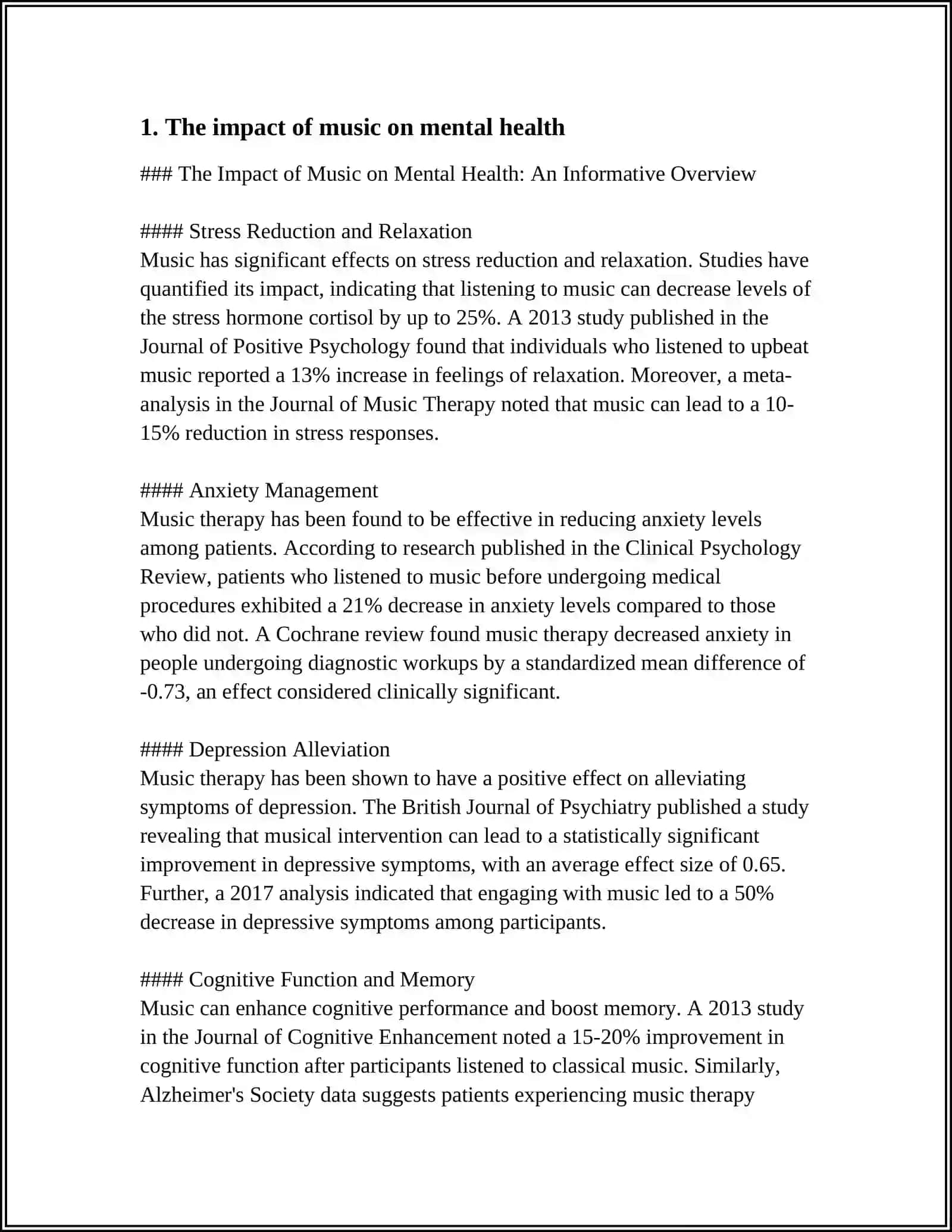 The Impact of Music on Mental Health: An Informative Overview 3