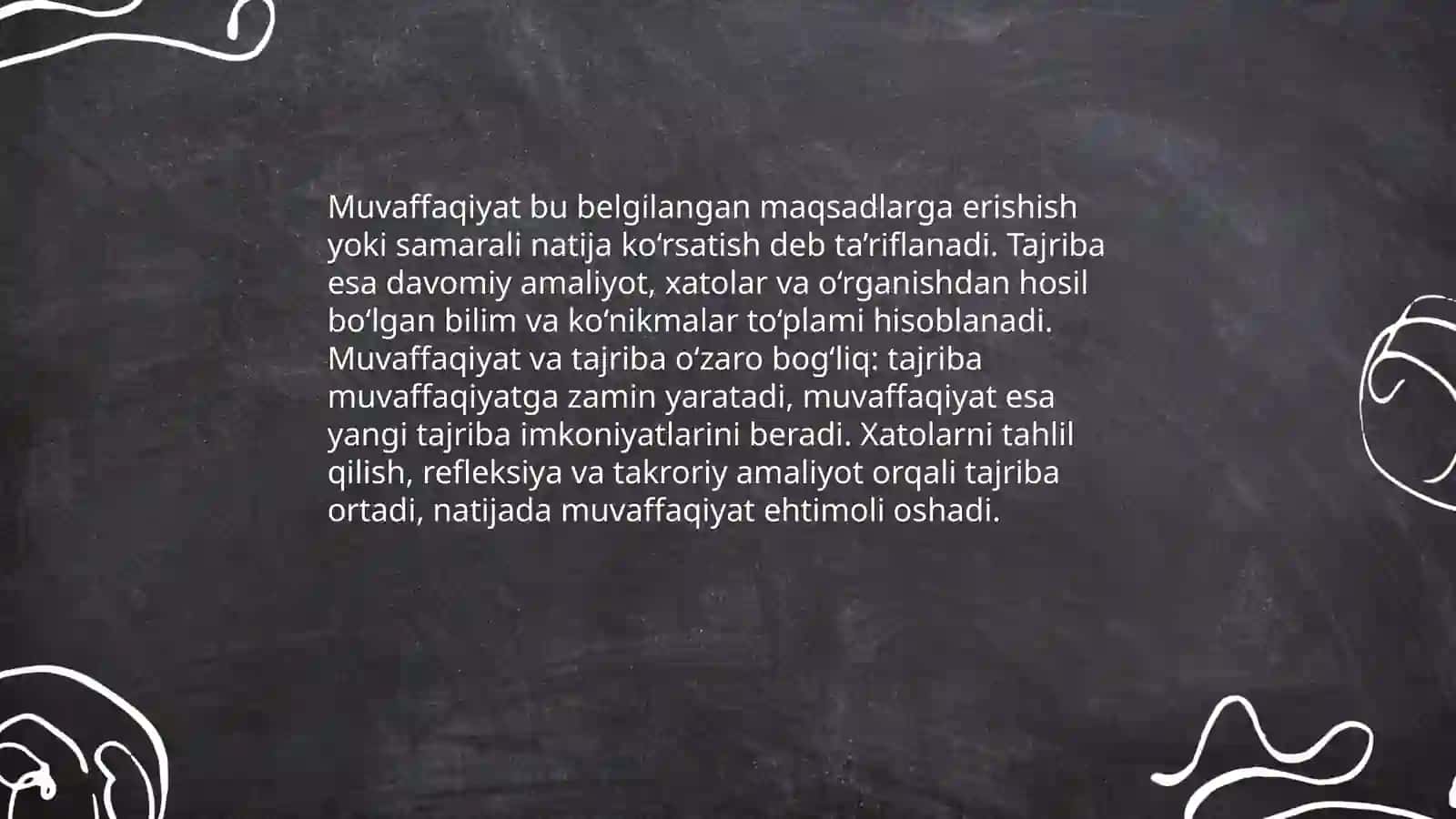 Muvaffaqiyat- qimmatli tajriba mevasi 3