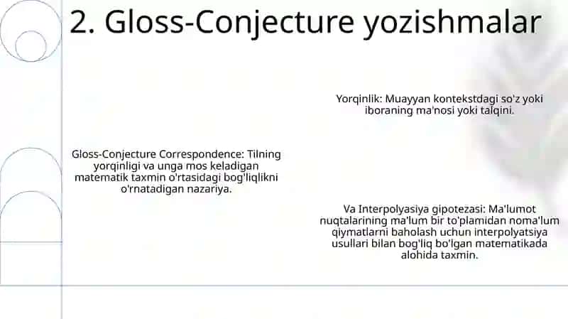 Gloss, Konyektura Va Interpolyasiya 3