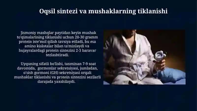 Oqsil sintezi va mushaklarning tiklanishi 3