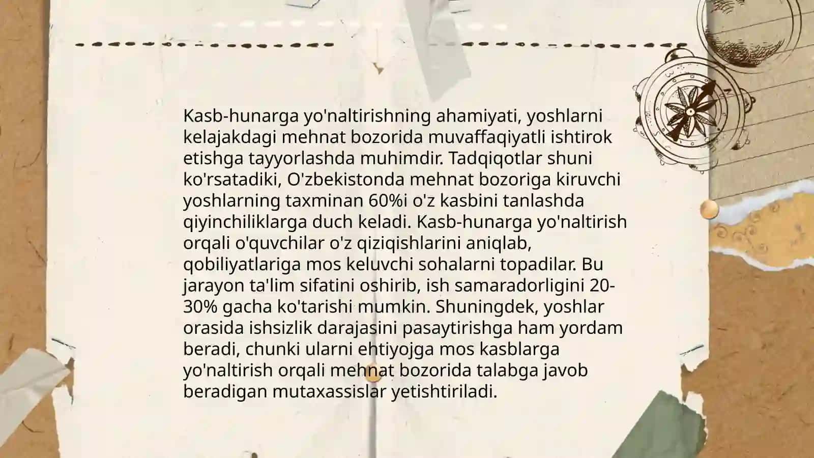 Kasb-hunarga yo'naltirishning ahamiyati 3