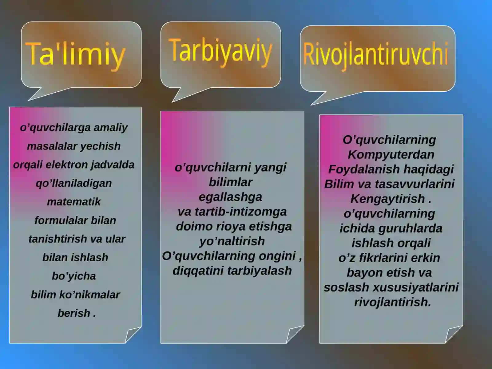 Matematik formulalar bilan ishlash 3