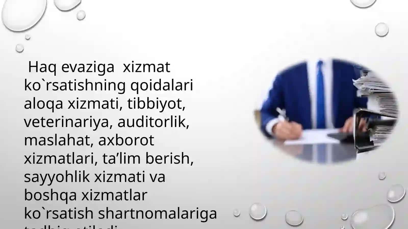 Haq evaziga xizmat ko’rsatish 3