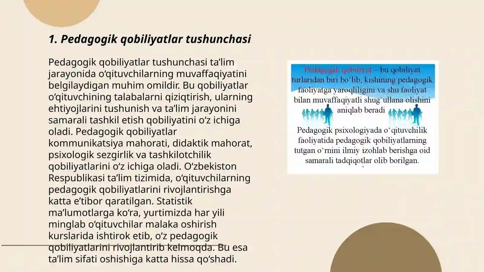 Pedagogik qobiliyatlar tushunchasi 3