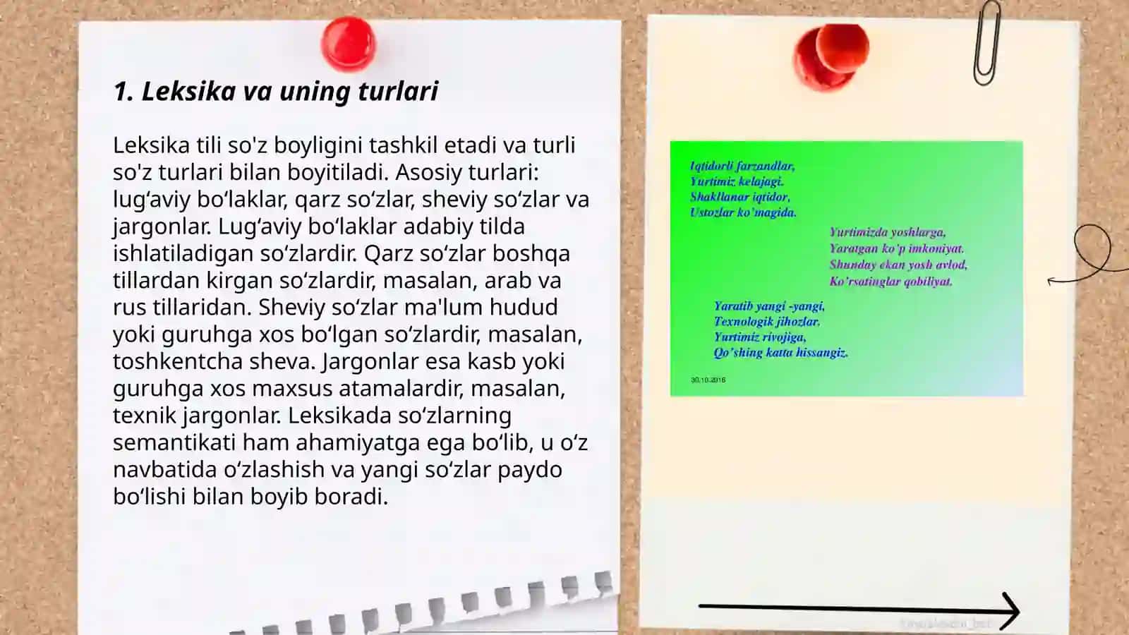 Ona tili fanidan dars ishlanmasi 3