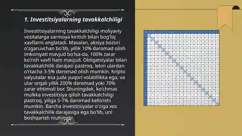 Investitsiyaning kutilgan daromad stavkasini hisoblash 3