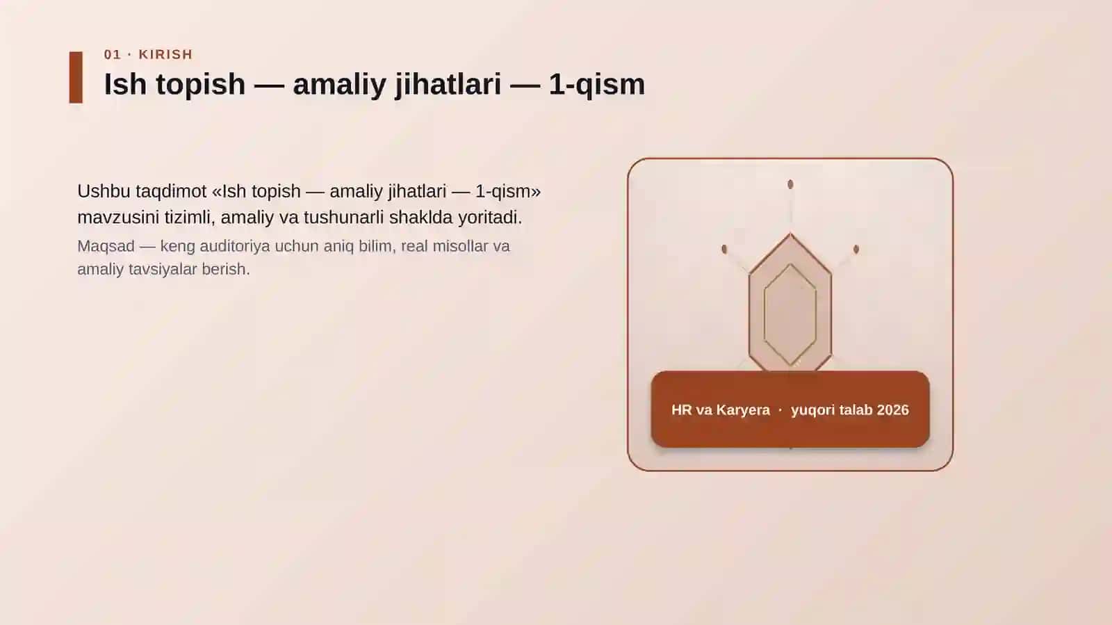 Ish topish — amaliy jihatlari — 1-qism 3